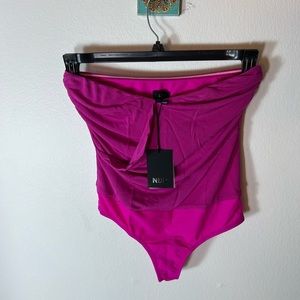 NBD Pink Bodysuit
